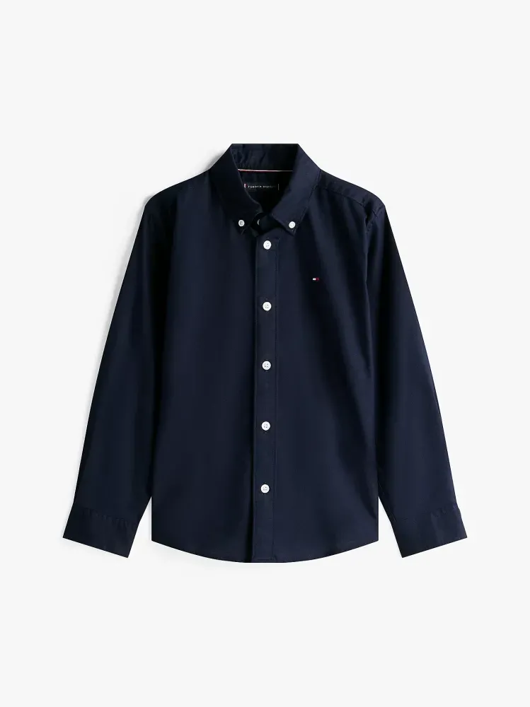Tommy Hilfiger Πουκάμισο Μπλε Σκούρο Oxford