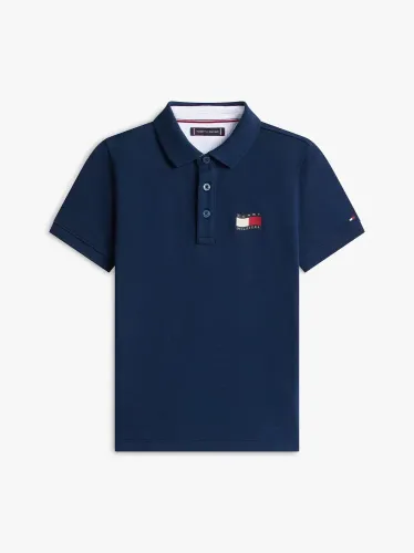 Tommy Hilfiger Μπλε Polo Μπλούζα Wavy Flag Ithica