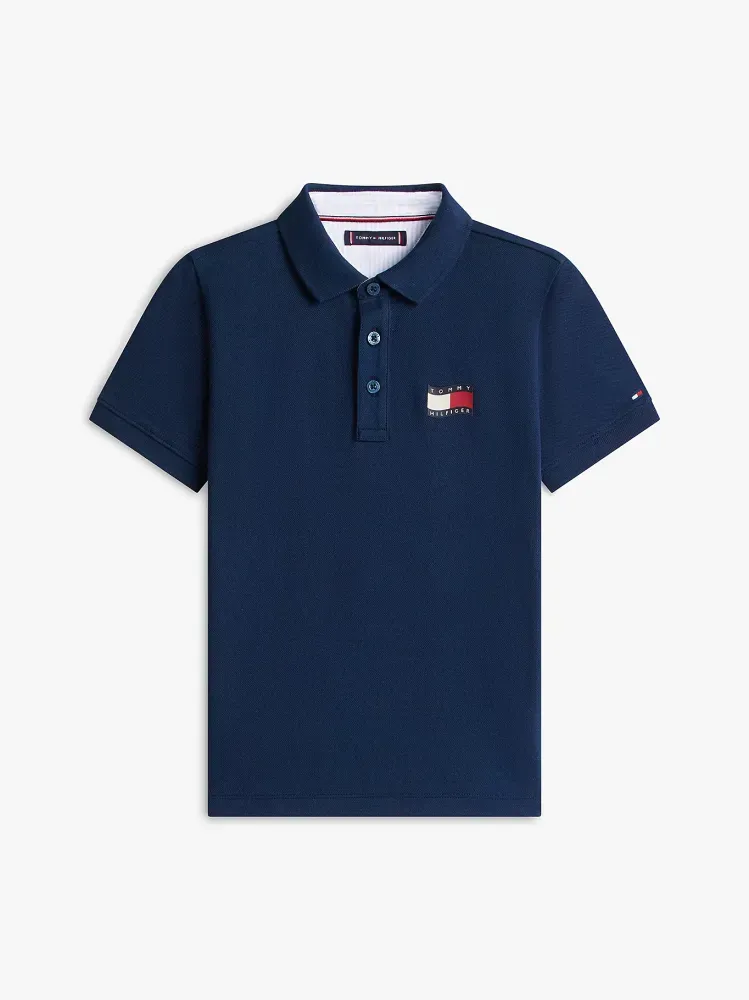 Tommy Hilfiger Μπλε Polo Μπλούζα Wavy Flag Ithica
