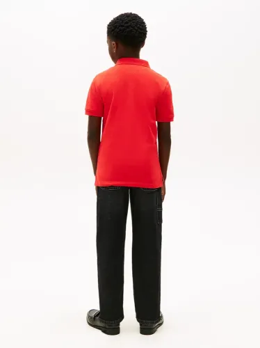Tommy Hilfiger Κόκκινη Polo Μπλούζα Wavy Flag Ithica