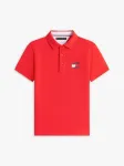 Tommy Hilfiger Κόκκινη Polo Μπλούζα Wavy Flag Ithica