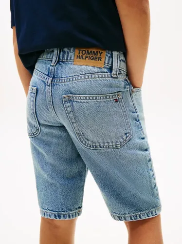 Tommy Hilfiger Μπλε Τζιν Βερμούδα σε Ίσια Γραμμή