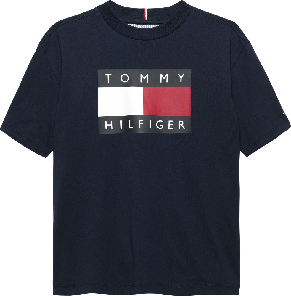 Tommy Hilfiger Μπλε T-Shirt Heritage Printed Flag