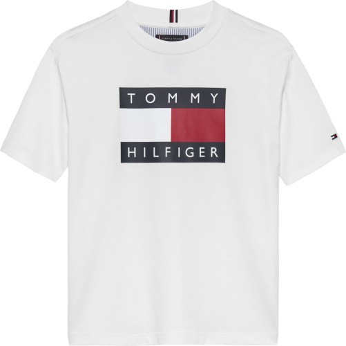 Tommy Hilfiger Λευκό T-Shirt Heritage Printed Flag