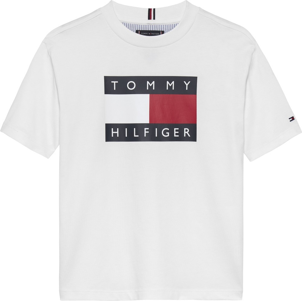 Tommy Hilfiger Λευκό T-Shirt Heritage Printed Flag
