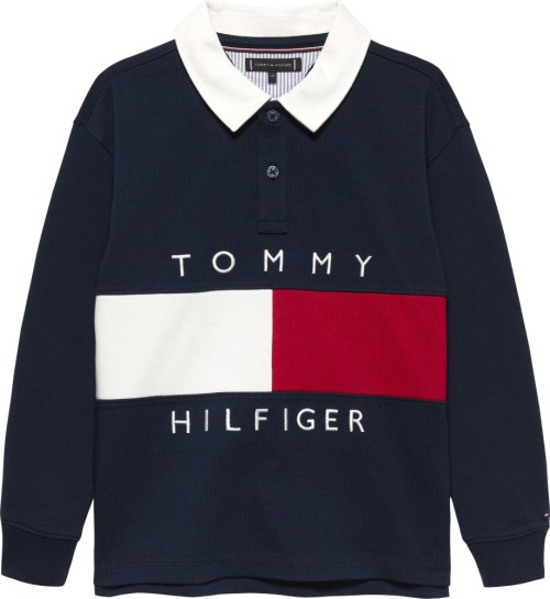 Tommy Hilfiger Μπλούζα με Γιακά Heritage Flag Polo Μπλε