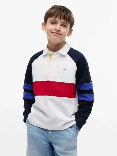 Tommy Hilfiger Φούτερ Μπλούζα Polo Colorblock