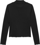 Ριμπ Τοπ με Mock Λαιμόκοψη Μαύρο