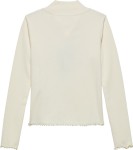 Ριμπ Τοπ με Mock Λαιμόκοψη Ιβουάρ