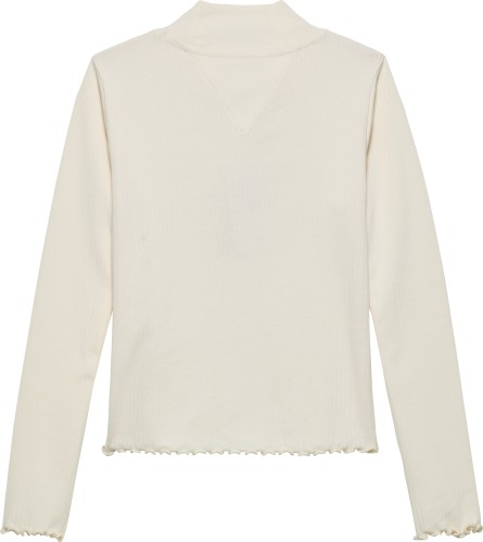 Ριμπ Τοπ με Mock Λαιμόκοψη Ιβουάρ