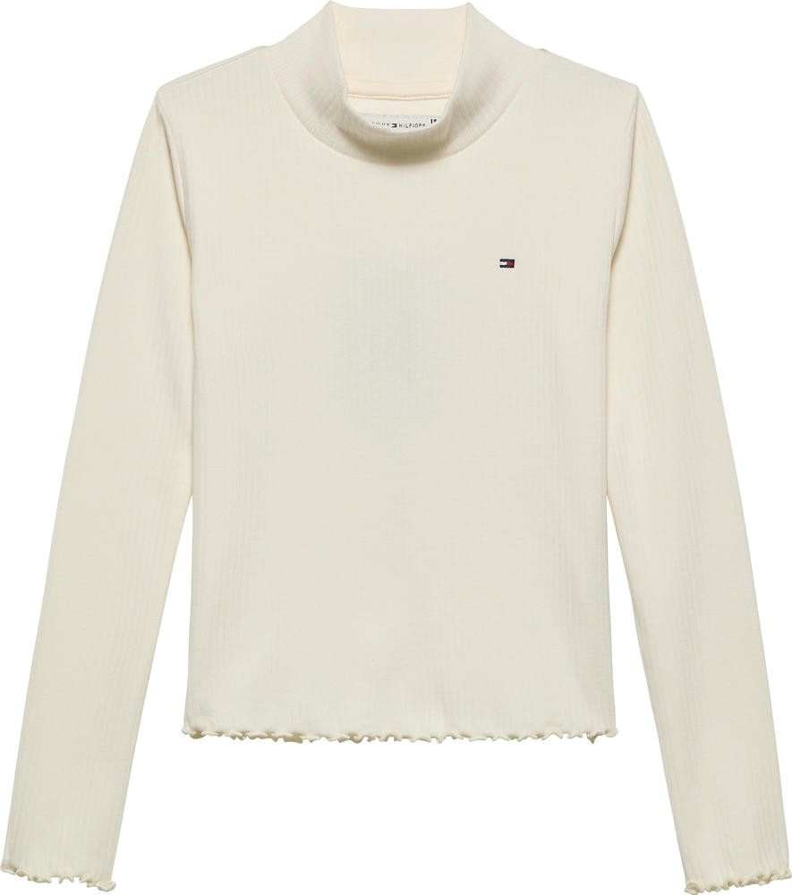 Ριμπ Τοπ με Mock Λαιμόκοψη Ιβουάρ