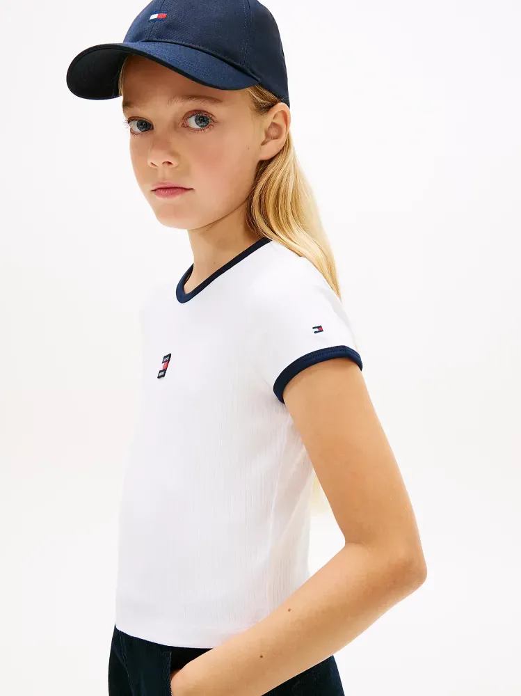 Tommy Hilfiger Λευκό Heritage Flag Top