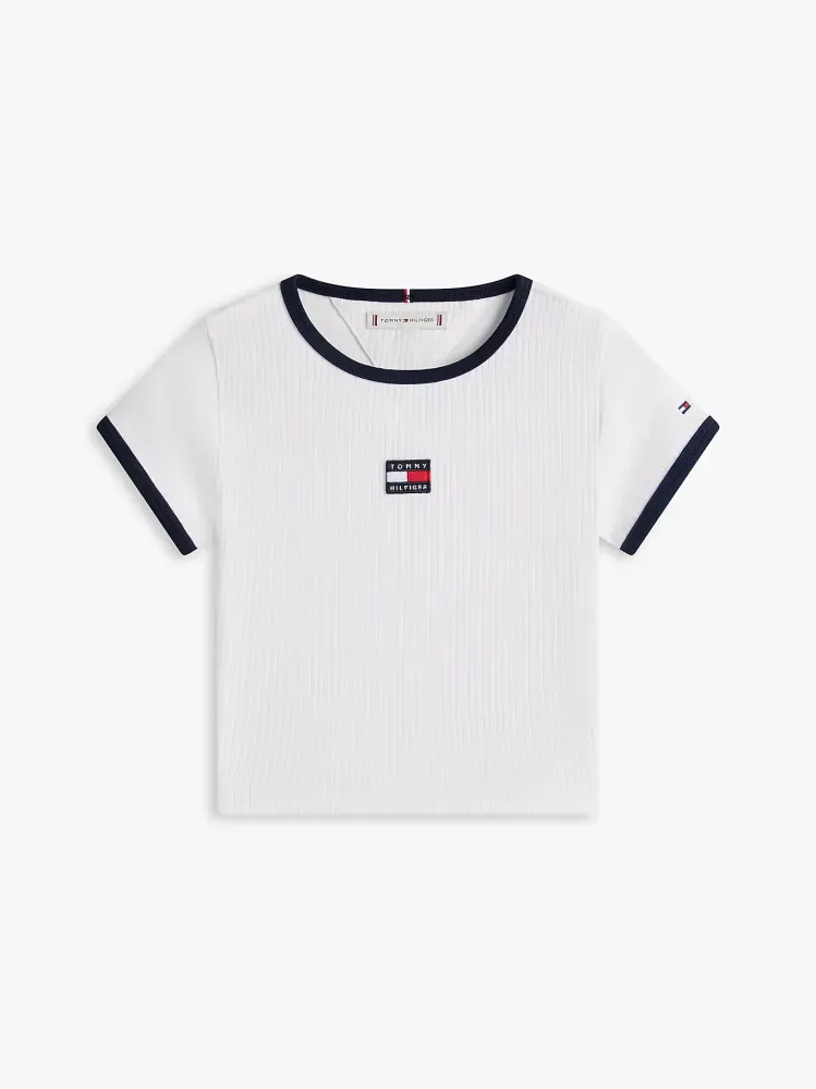 Tommy Hilfiger Λευκό Heritage Flag Top