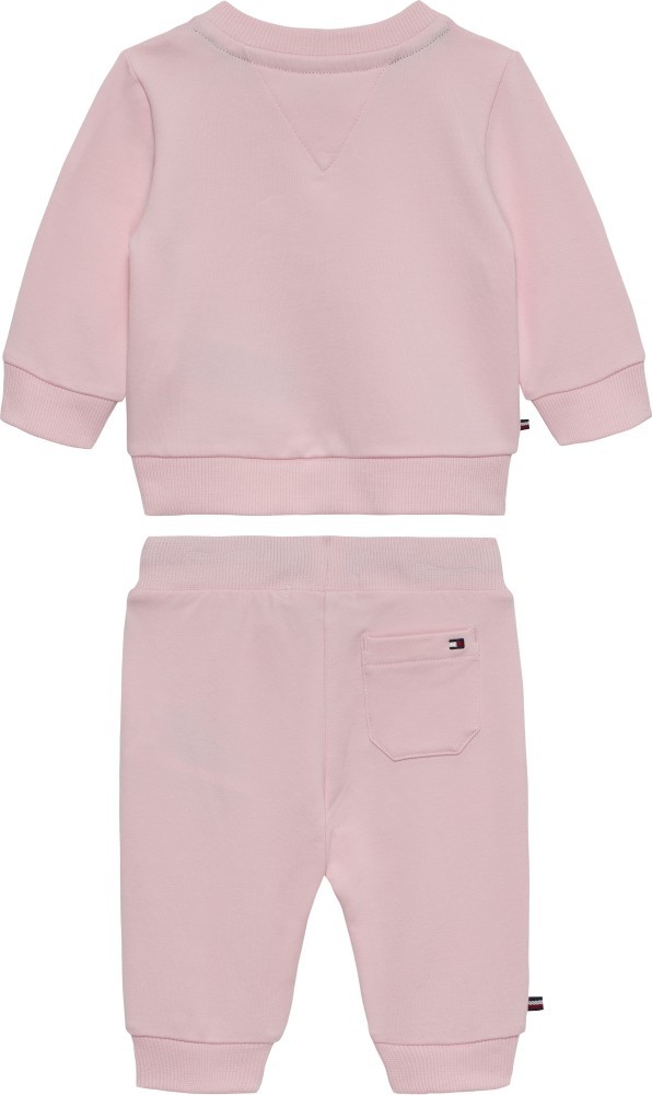 Tommy Hilfiger Φούτερ Βρεφικό Σετ Monotype Ροζ
