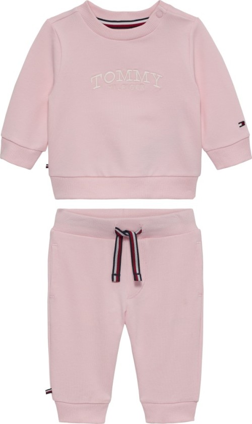 Tommy Hilfiger Φούτερ Βρεφικό Σετ Monotype Ροζ