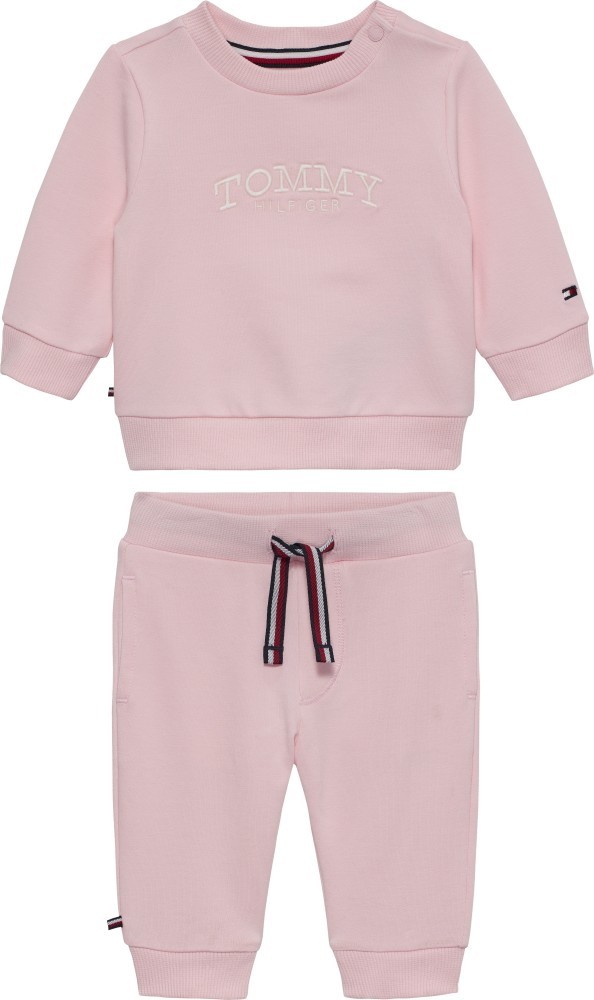 Tommy Hilfiger Φούτερ Βρεφικό Σετ Monotype Ροζ