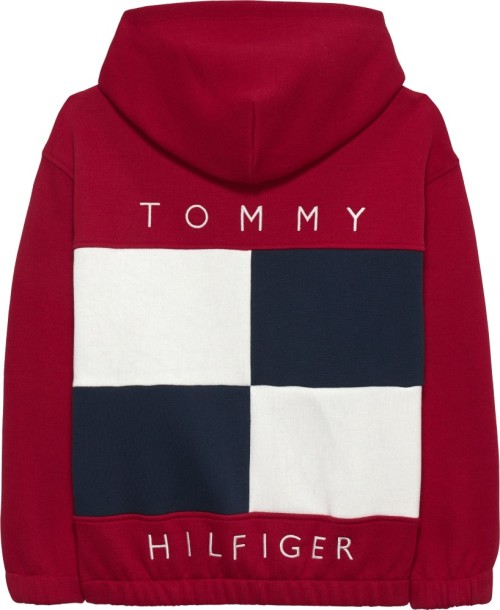 Tommy Hilfiger Φούτερ Ζακέτα Κόκκινη Heritage Flag