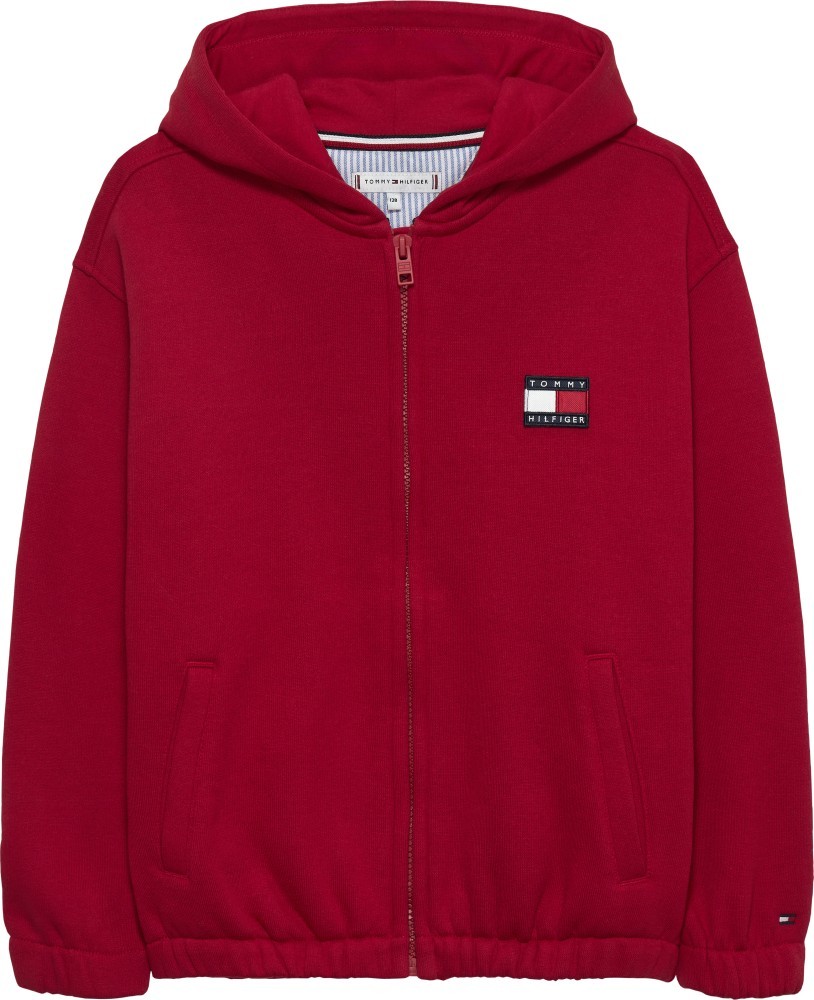 Tommy Hilfiger Φούτερ Ζακέτα Κόκκινη Heritage Flag