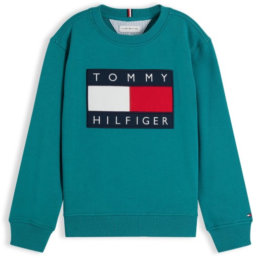 Tommy Hilfiger Φούτερ Μπλούζα Heritage Flag Πράσινη