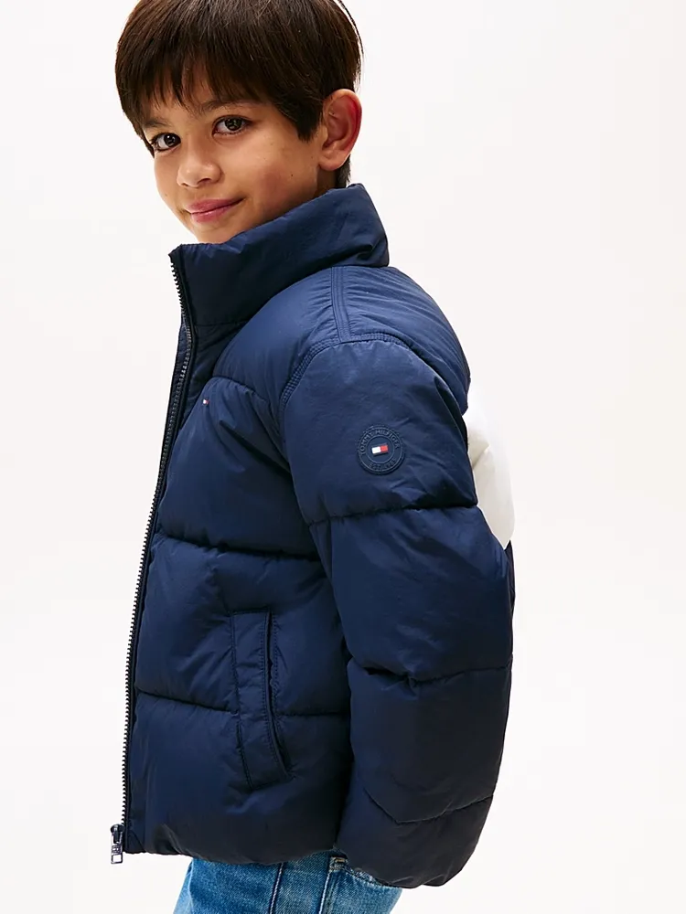 Μπουφάν Back Flag Puffer Μπλε