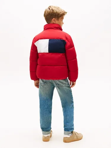 Μπουφάν Back Flag Puffer Κόκκινο