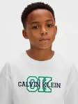 Calvin Klein Λευκό T-shirt Varsity