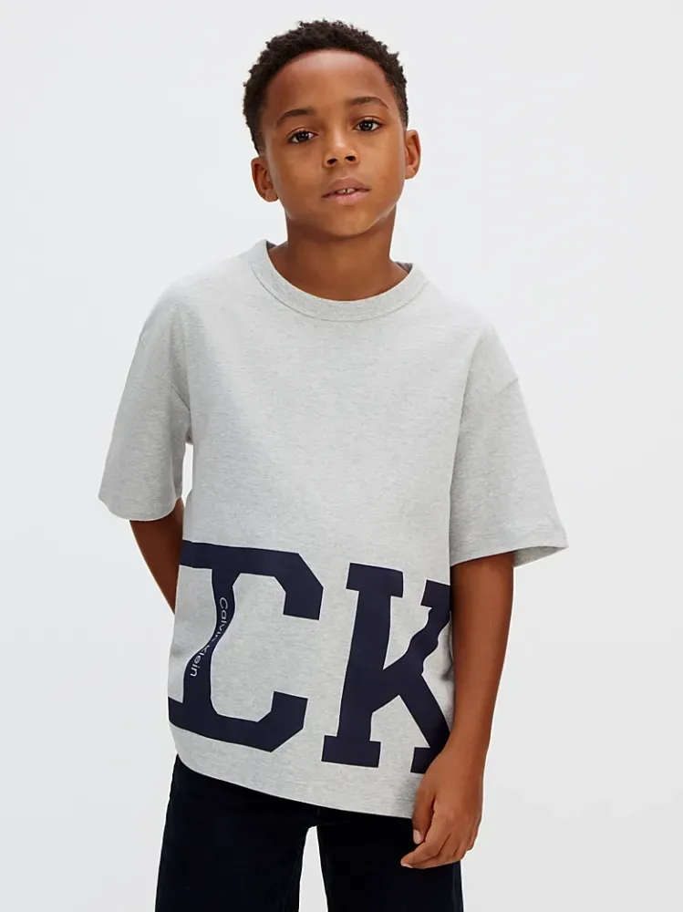 Calvin Klein Γκρι T-shirt Varsity