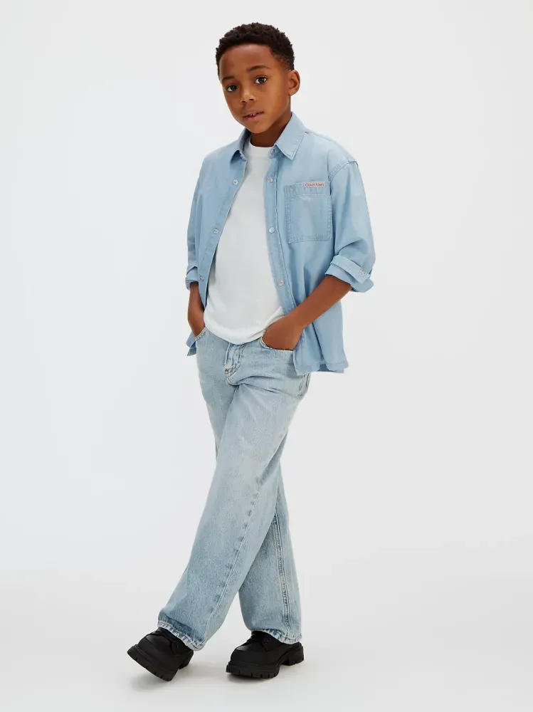 Calvin Klein Πουκάμισο Βαμβακερό Chambray 