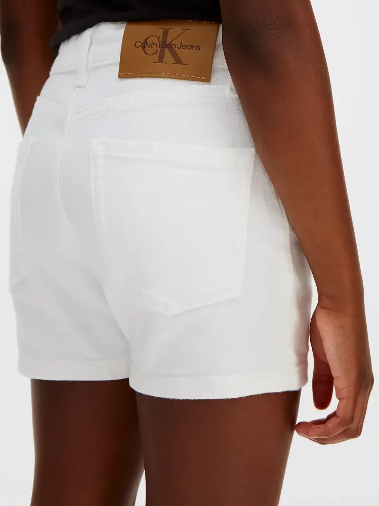 Calvin Klein Λευκό Τζιν Σορτς
