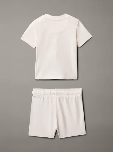 Calvin Klein Βρεφικό Σετ Σορτς και T-Shirt Ροζ