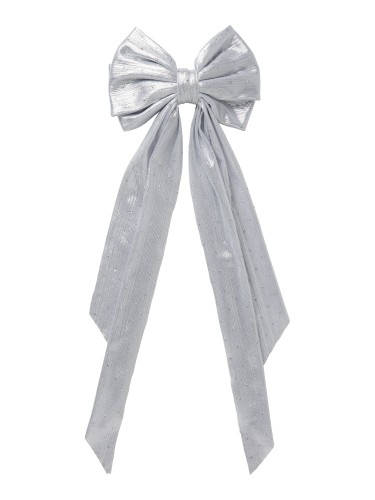 Κλιπ Μαλλιών Ασημί Glitter Hairbow