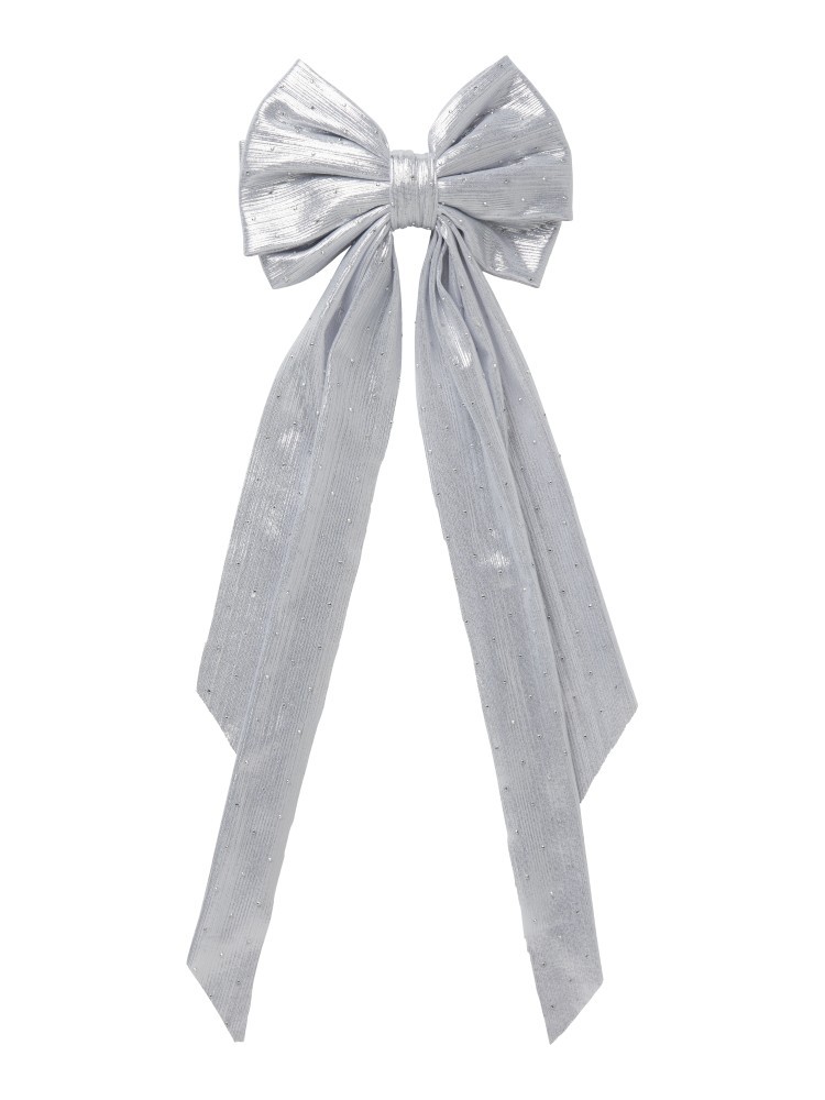 Κλιπ Μαλλιών Ασημί Glitter Hairbow