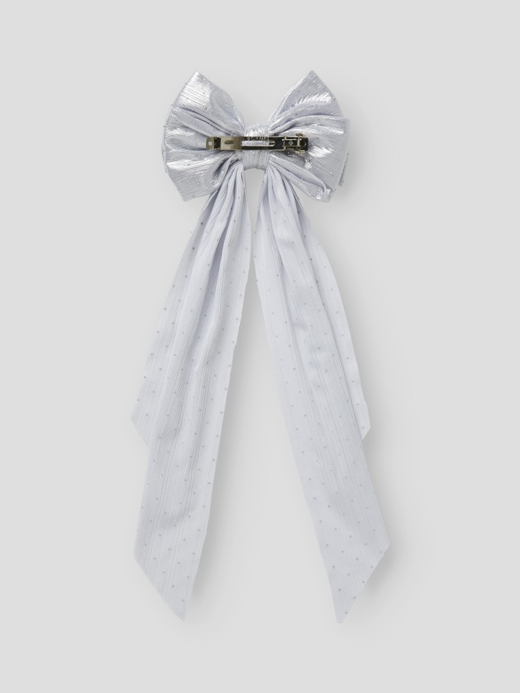 Κλιπ Μαλλιών Ασημί Glitter Hairbow