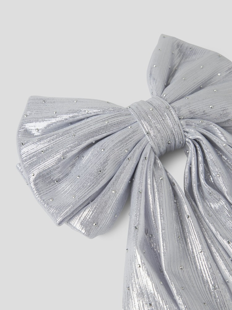 Κλιπ Μαλλιών Ασημί Glitter Hairbow