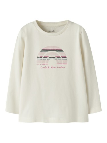 Name it Εκρού Μακρυμάνικο T-shirt Lindus