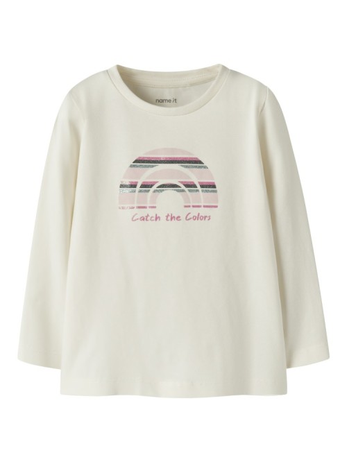 Name it Εκρού Μακρυμάνικο T-shirt Lindus