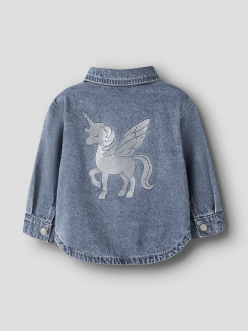 Name it Τζιν Overshirt με γκλίτερ Luna