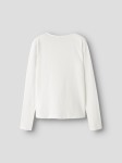 Name it Λευκό Μακρυμάνικο T-shirt με τρουκς Oleni