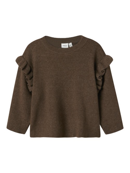 Πλεκτή Μπλούζα Nalia Καφέ