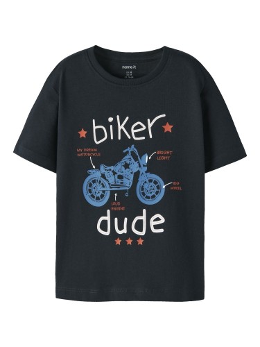 Name it T-Shirt Benna Biker Μπλε Σκούρο