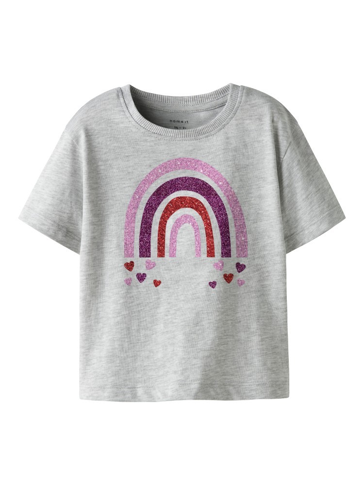 Name it T-shirt Belina Γκρι Ουράνιο Τόξο