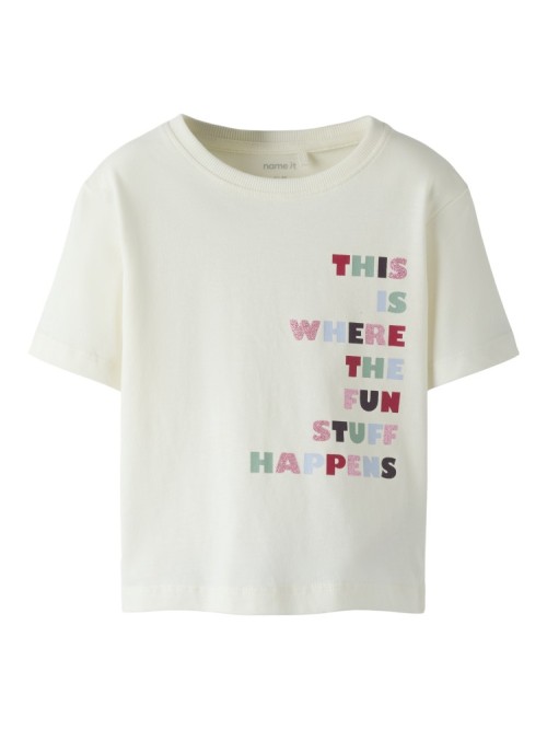 Name it T-shirt Belina Ιβουάρ Fun Stuff