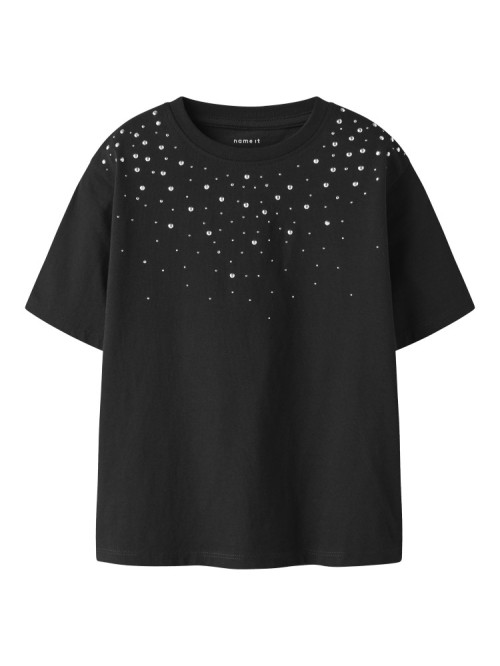 Name it Μαύρο T-Shirt με Τρουκς Bea
