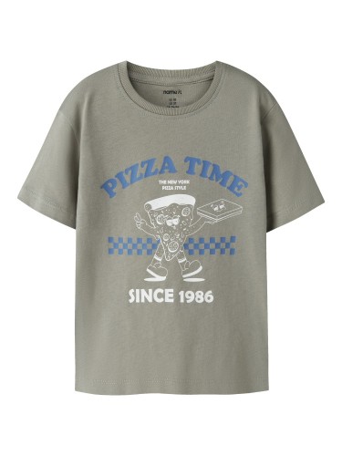 Name it T-Shirt Benna Pizza Χακί