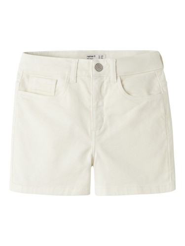 Name it Τζιν Σορτς Mom Fit Rose Ιβουάρ