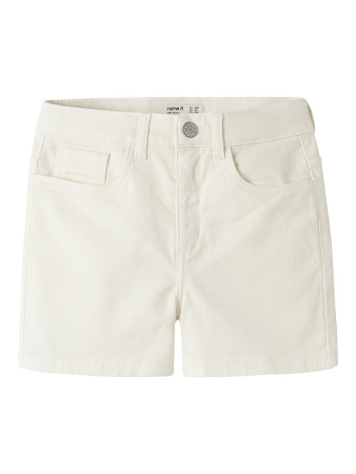 Name it Τζιν Σορτς Mom Fit Rose Ιβουάρ