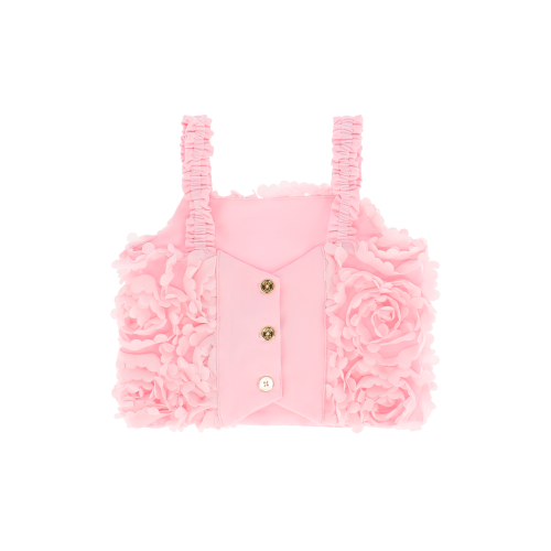 Angel's Face Μπούστο με τρισδιάστατα λουλούδια Paeton Ροζ