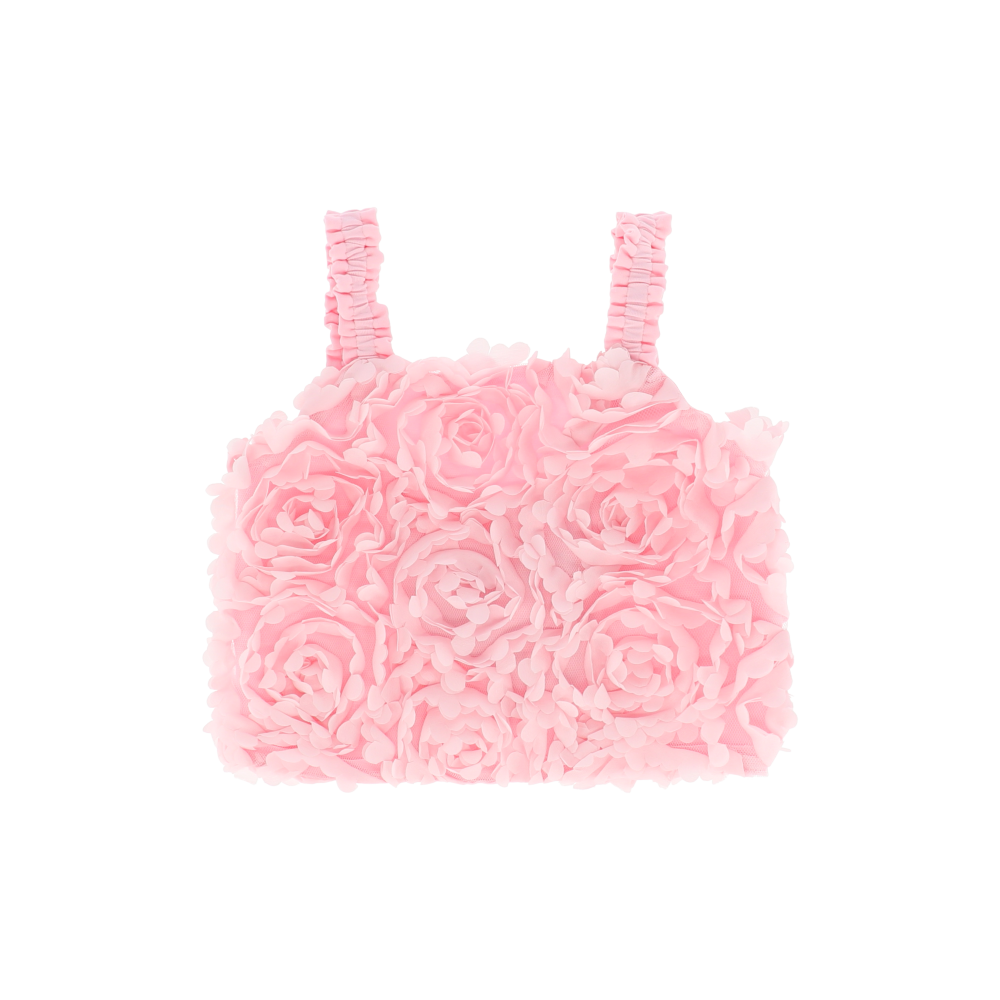 Angel's Face Μπούστο με τρισδιάστατα λουλούδια Paeton Ροζ