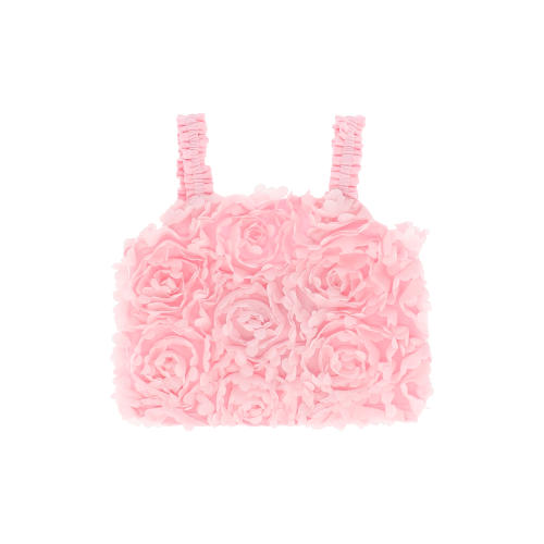 Angel's Face Μπούστο με τρισδιάστατα λουλούδια Paeton Ροζ