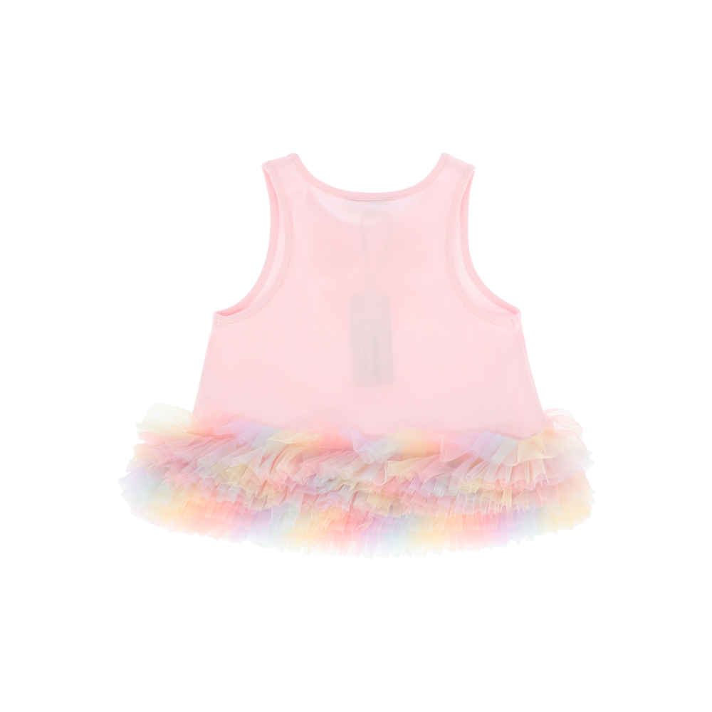 Angel's Face Ροζ Τοπ με Rainbow Τούλι Renata